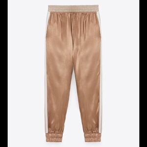 Zara Satin Effect Jogger Pants
